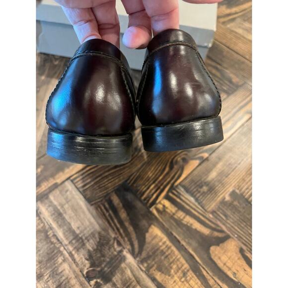 Cole Haan Pinch Tassel Penny Loafer Dress Shoes Men 8.5 Burgandy Preppy Academia